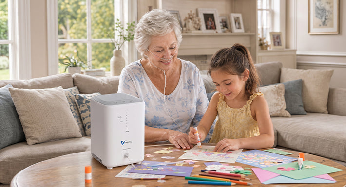 Oxygen therapy using a home oxygen concentrator