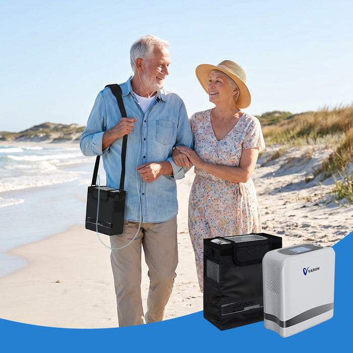VARON VP-8 Lite | Pulse Flow Portable Oxygen Concentrator (1-7 settings)