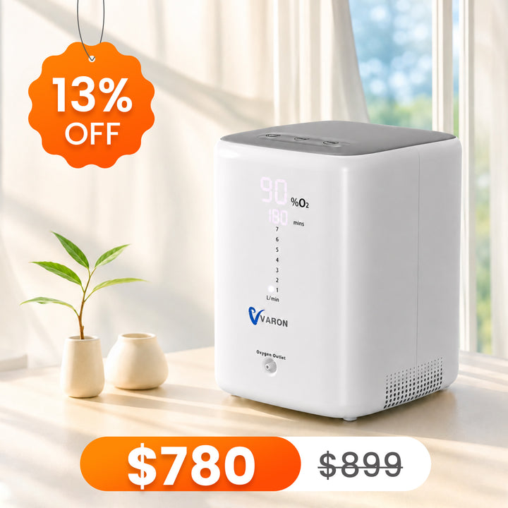 VARON VH-3 Home Oxygen Concentrator | 1-7L/min Comfortable Therapy, CE-Approved