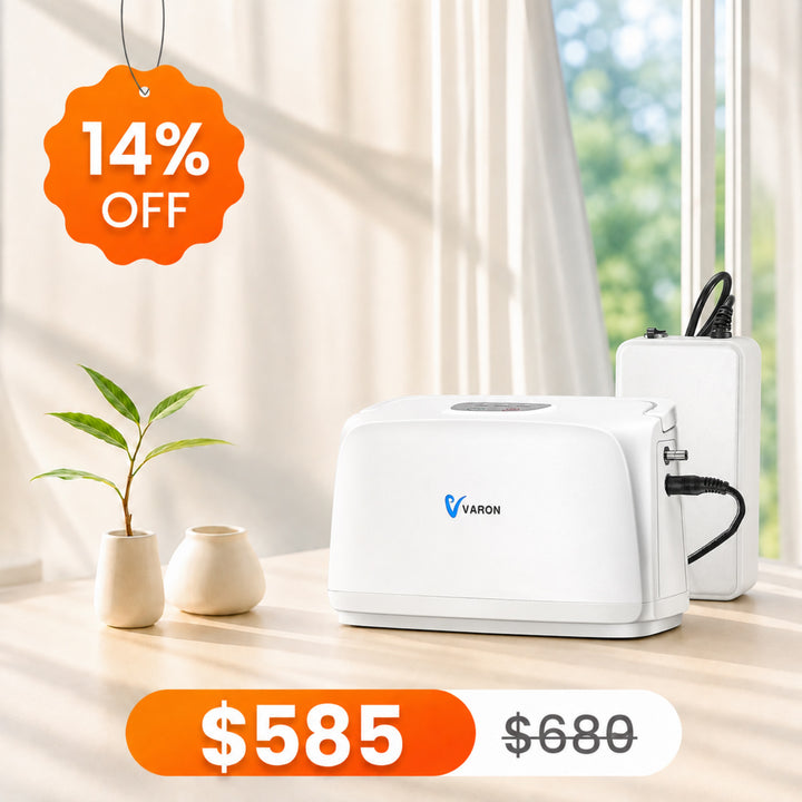 VARON VL-1 Pulse Oxygen Concentrator | Ideal for Mobility, CE-Approved