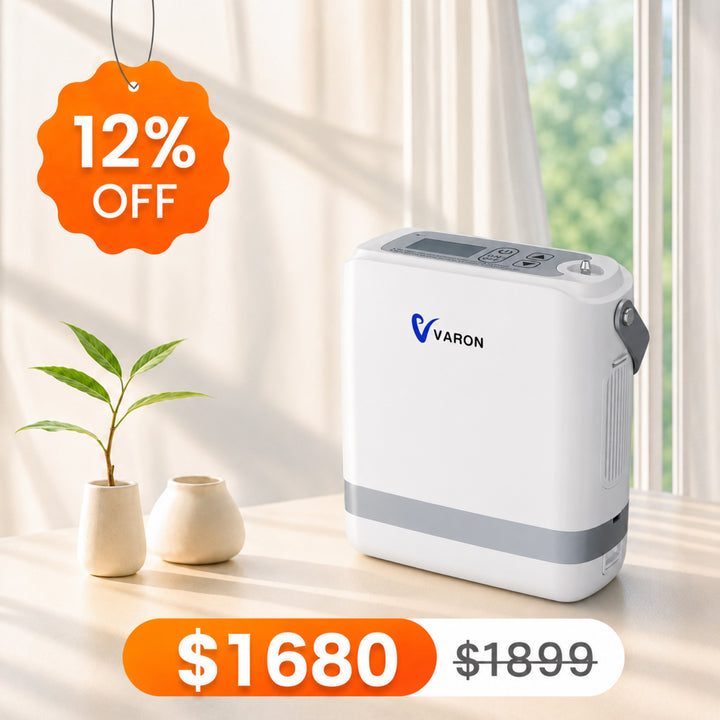VARON VP-8G | Pulse Flow Portable Oxygen Concentrator with a Battery