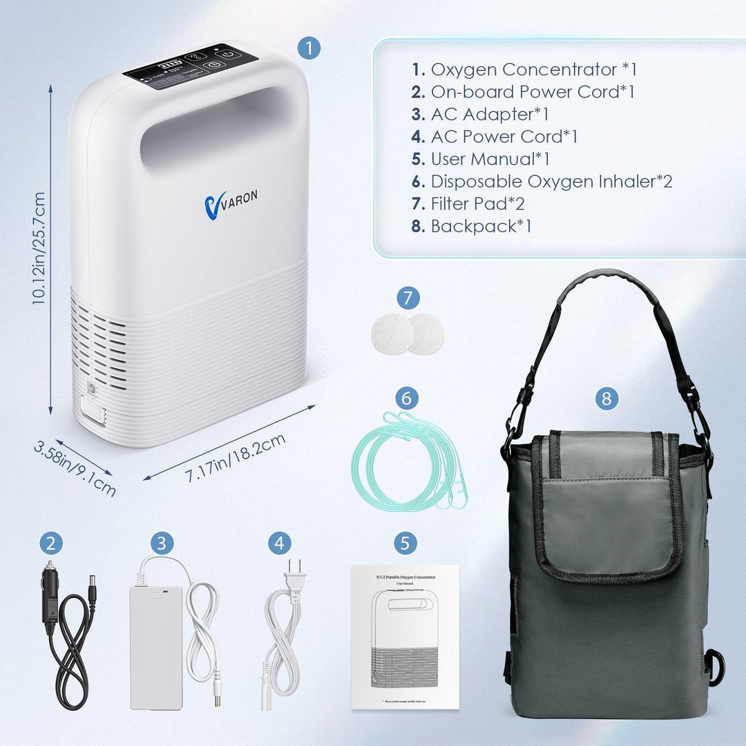 VARON VP-2 Pulse Portable Oxygen Concentrator Accessories