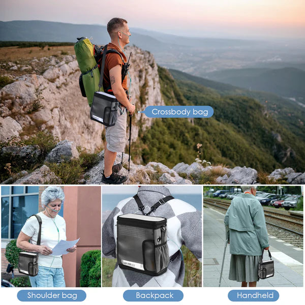Multi-functional VARON VP-6 portable oxygen concentrator backpack for travel and outdoor use
