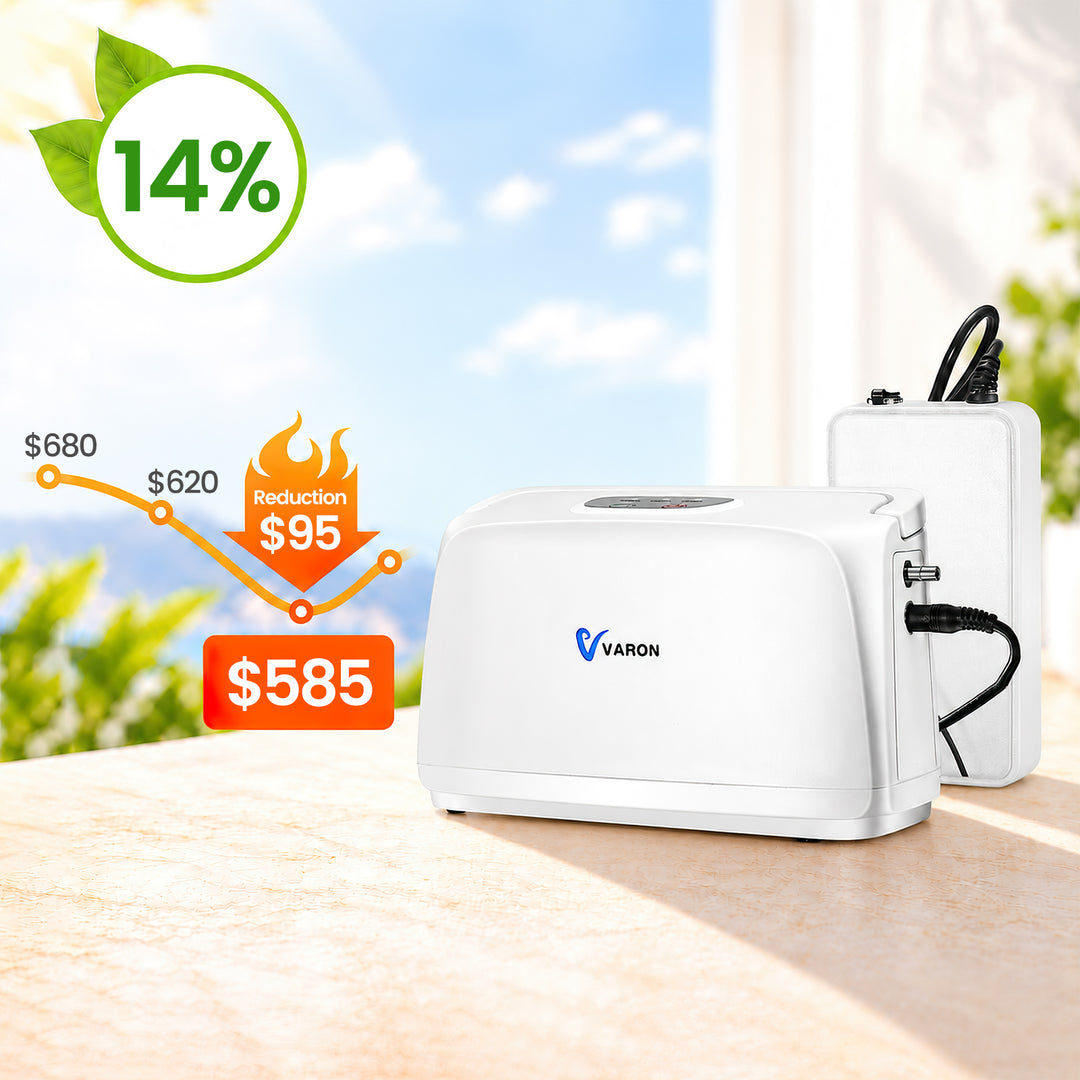 VARON VL-1 Pulse Oxygen Concentrator | Ideal for Mobility, CE-Approved