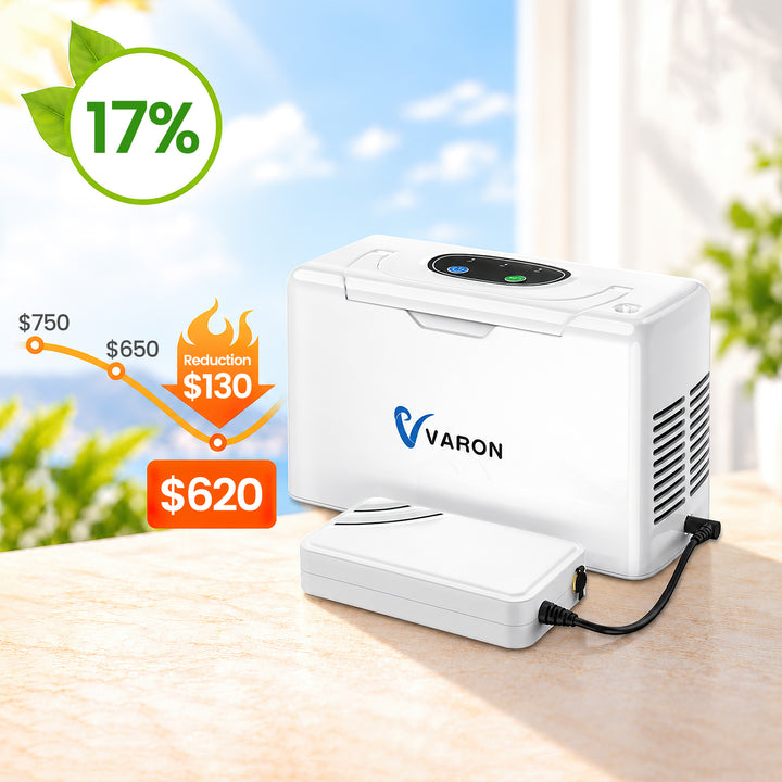VARON VL-2 Light 3L/min Continuous Portable Oxygen Concentrator, CE-Approved