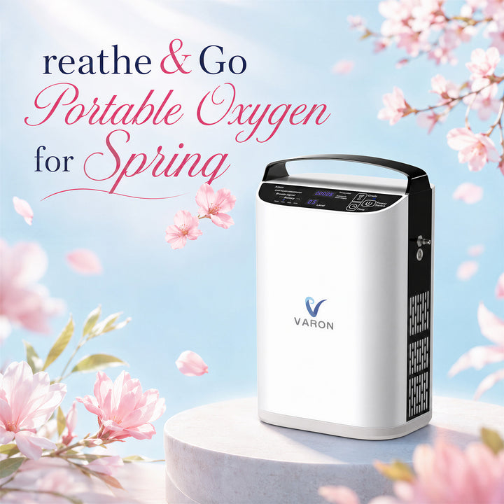 VARON VP-1 Pulse Portable Oxygen Concentrator | 24H Operation, CE-Approved