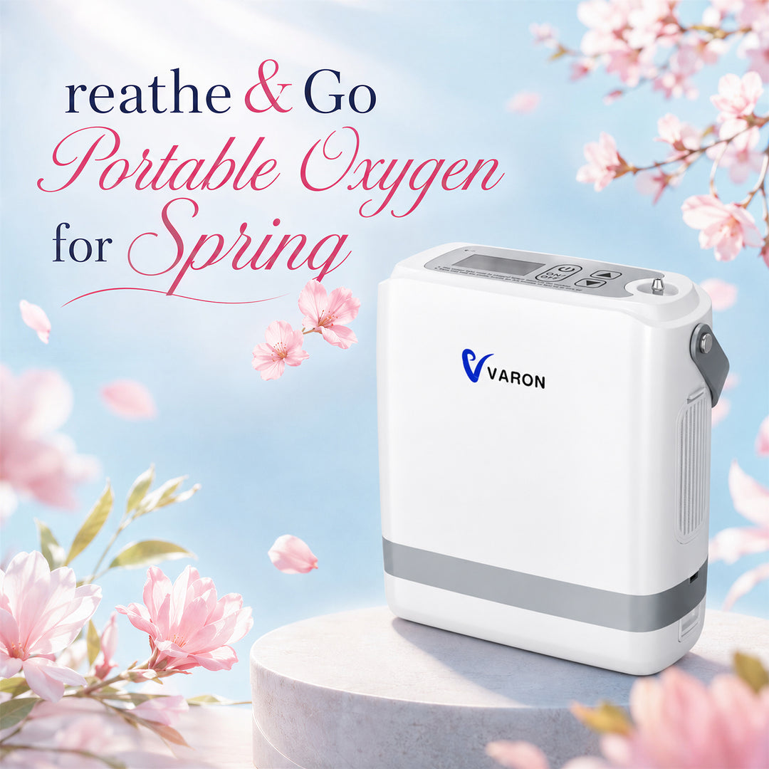 VARON VP-8G | Pulse Flow Portable Oxygen Concentrator with a Battery