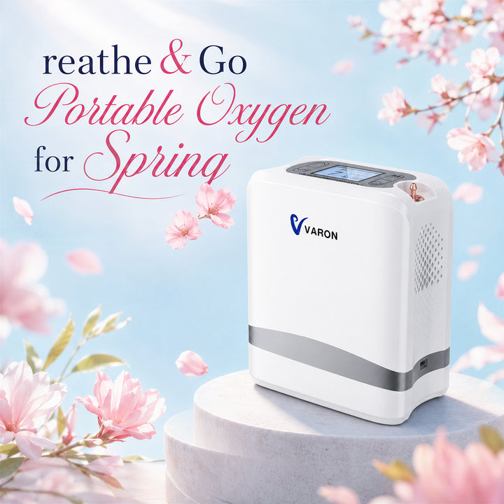 VARON VP-8 Lite | Pulse Flow Portable Oxygen Concentrator (1-7 settings)